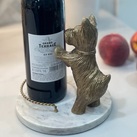 -SOLD- Scottie Wine Holder – Gilded Pup & Herb Buddy 🐾🌿 - Picture 14 of 16